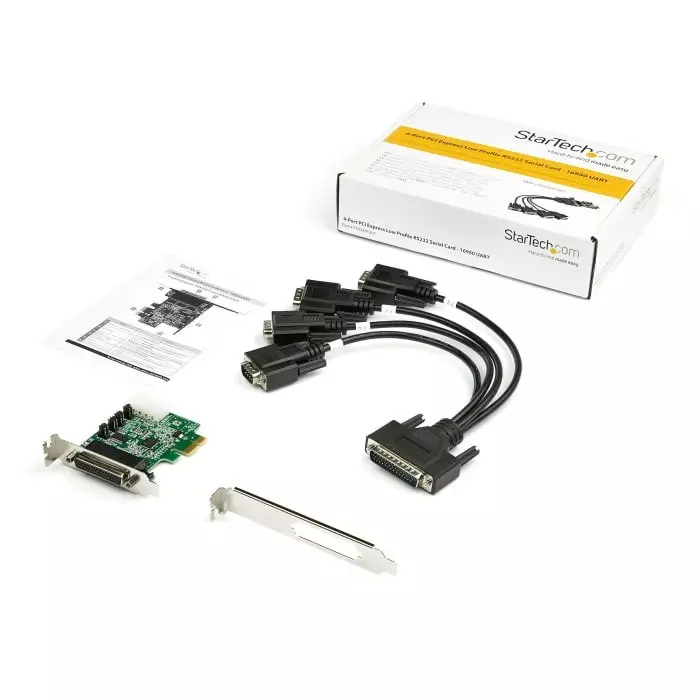 StarTech.com 4 Port PCIe RS232 Serial Card, PEX4S953LP
