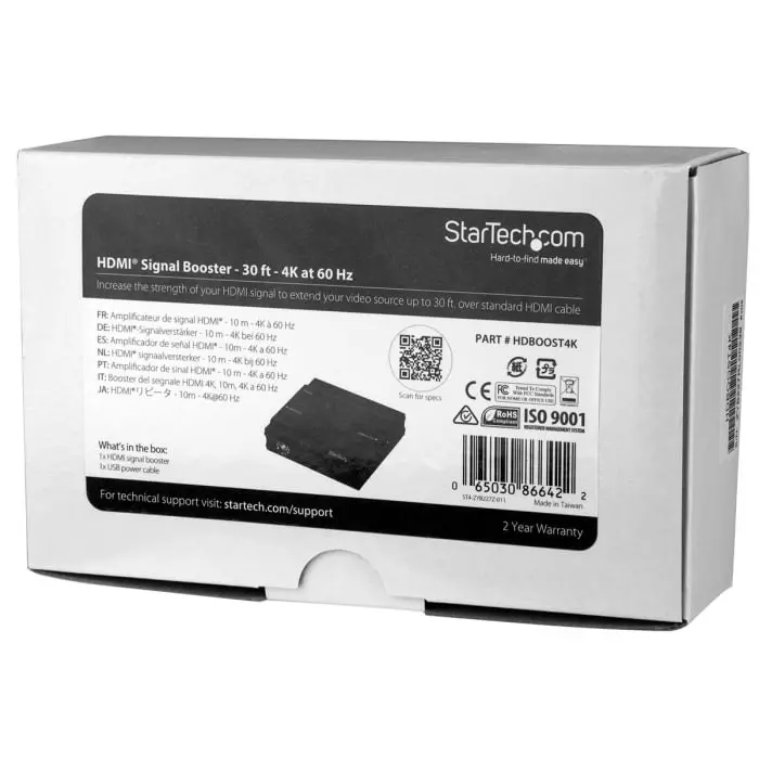 StarTech.com HDMI over HDMI HDMI Extender 10m - up to 4K Maximum Resolution, HDBOOST4K