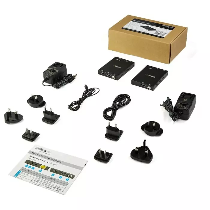 StarTech.com HDMI over CAT 6 HDMI Extender 50m 3840x2160 Maximum Resolution, ST121HD20V