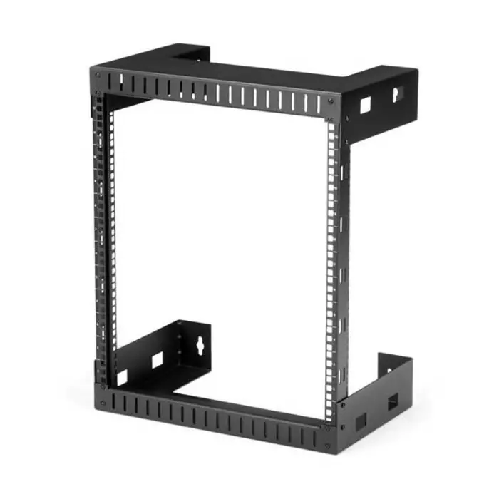 StarTech.com Black 12U Steel Server Rack with Single Frame 27.2 x 21.3 x 5.3in, RK12WALLO