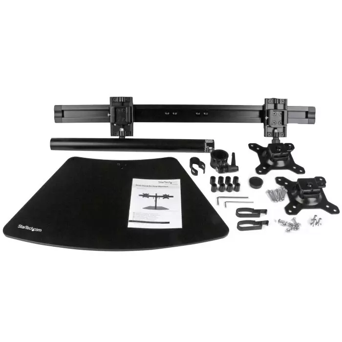 StarTech.com Desk Mounting Monitor Arm for 2 x Screen 24 inch Screen Size, ARMBARDUO
