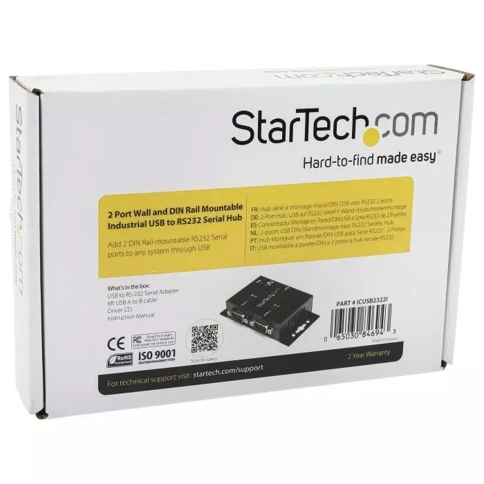 StarTech.com RS232 USB A Female to D-sub 9 Pin Male Interface Converter, ICUSB2322I