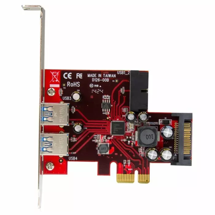 StarTech.com 4 Port USB A PCIe USB 3.0 Card, PEXUSB3S2EI