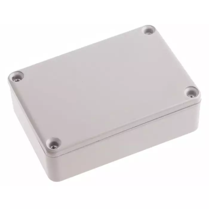 RS PRO Grey Die Cast Aluminium Enclosure Grey Lid 79.9 x 54.9 x 25.5 mm