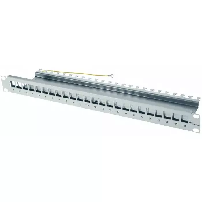 Telegartner Telegartner Data Series Cat5e Cat6 Cat6a 24 Port RJ45 RJ Patch Panel Shielded Unshielded 1U Grey, H02025A0167