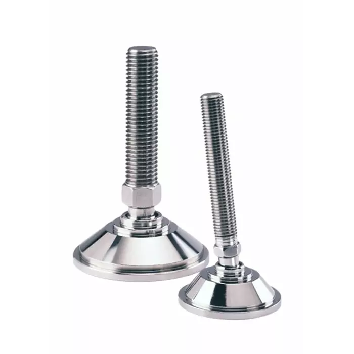 Nu-Tech Engineering M12 55 mm Dia. Stainless Steel Levelling Adjustable Foot 1500 Kg Static Load Capacity 10 ° Tilt Angle, A085/007