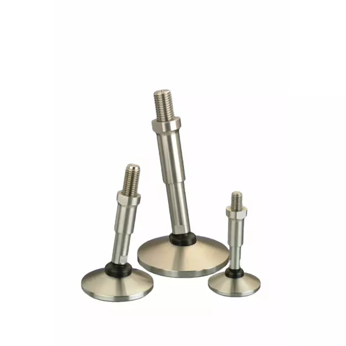 Nu-Tech Engineering M12 55 mm Dia. Stainless Steel Levelling Adjustable Foot 750 Kg Static Load Capacity 10 ° Tilt Angle, A089/001
