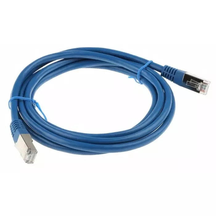 Decelect 2m Cat5 Blue RJ45 to Male RJ45 Male F/UTP Shielded Terminated PVC Sheath, CR503B2CBL