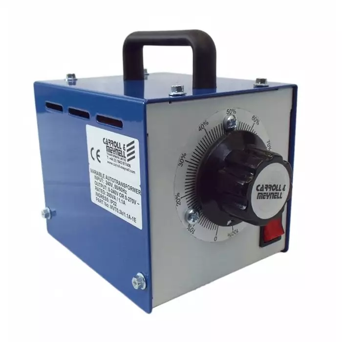 Carroll & Meynell 1 Phase 2.5kVA Variac 1 Output 240V 13A, MVT2.5k/9A-1E