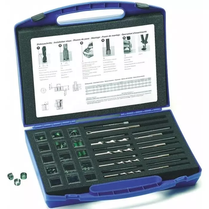 BOLLHOFF Thread Repair Kit 260 Piece Kit, M4-M10 Thread Size Range, 41861010001
