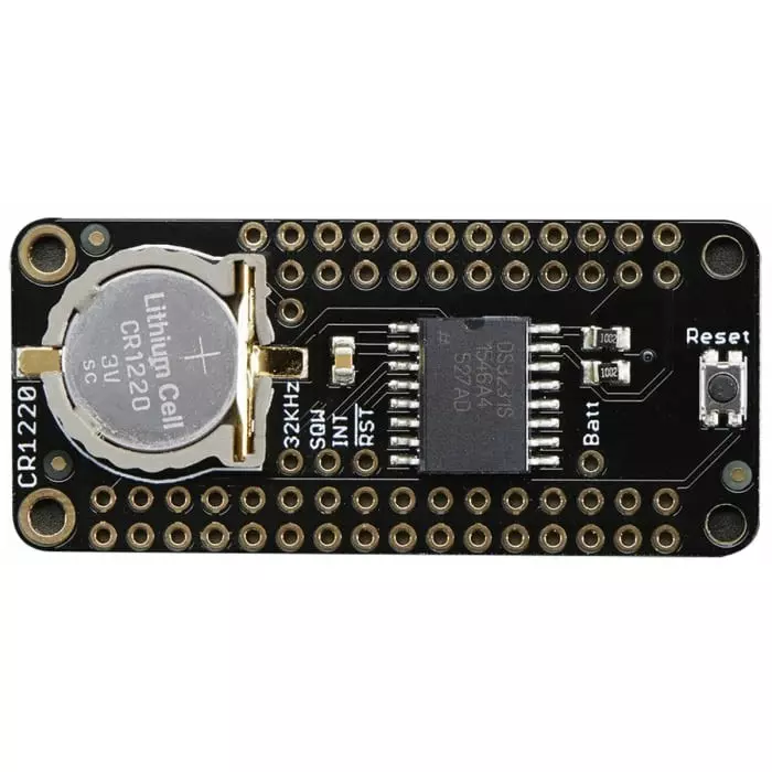 ADAFRUIT INDUSTRIES Feather Development Board FeatherWing Precision Real Time Clock Add On Board, Real Time Clock (RTC), 3028