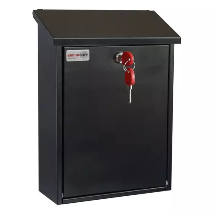 Securikey, BSPB-TOP270-RK Mailbox Black, 270 mm Width, 365 mm Height, 110 mm Depth, 2.5 Kg, BSPB-TOP270-RK