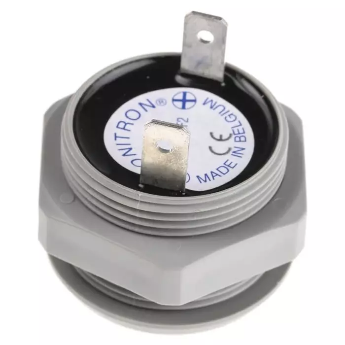 Sonitron 87dB Panel Mount Continuous Internal Piezo Buzzer 36.5x26 mm 2 V DC Min 35 V DC Max, SC235B F2