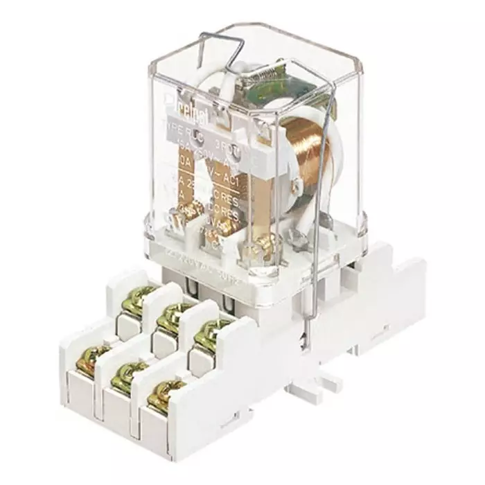 Relpol 11 Pin 250 V AC DIN Rail Relay Socket for RUC Faston Relay, GUC-11