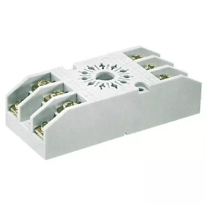 Relpol 11 Pin 300 V AC DIN Rail Panel Mount Relay Socket for R15 Series 3PDT Relay, GZ11-01