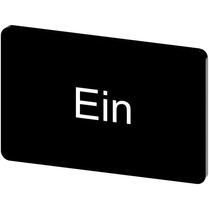 Siemens Labeling Plate, Ein, 3SU1900-0AD16-0AB0