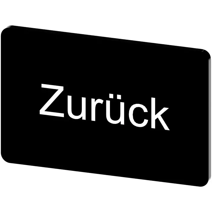 Siemens Labeling Plate, Zurück, 3SU1900-0AD16-0AG0
