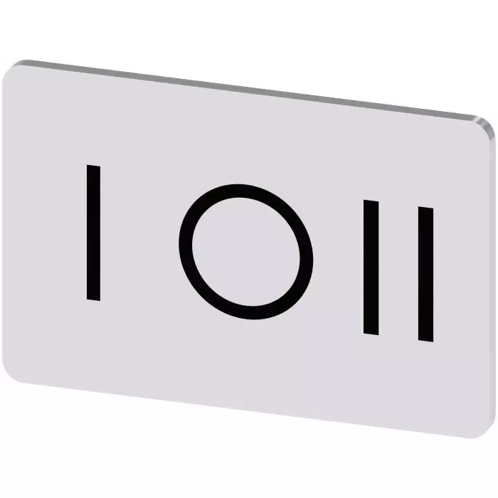 Siemens Labeling Plate, I - O - II, 3SU1900-0AD81-0QK0