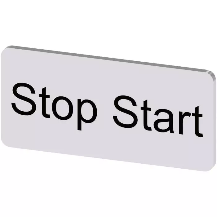 Siemens Labeling Plate, Stop - Start, 3SU1900-0AC81-0DC0