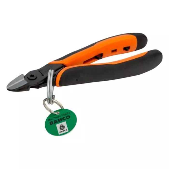 Bahco ERGO Spring Side Cutting Plier with Safety Ring 180 mm, TAH2101G-180