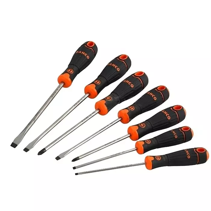 Bahco Phillips Slotted Screwdriver Set, B219.017 (Set of 7 Pcs)