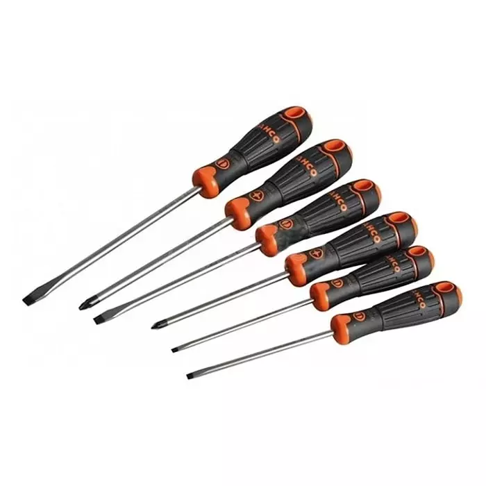 Bahco Pozidriv Slotted Screwdriver, B219.016 (Set of 6 Pcs)