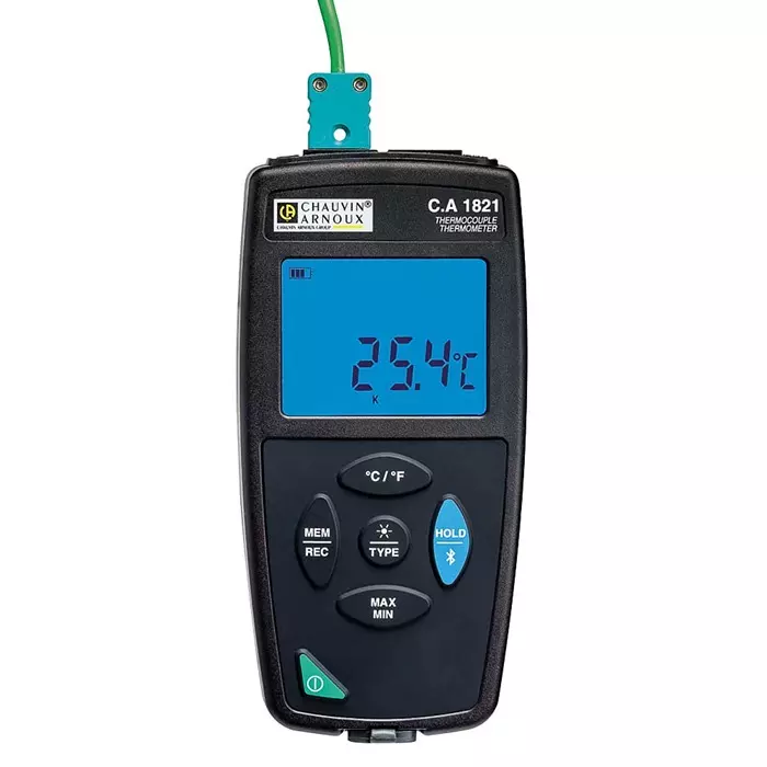CHAUVIN ARNOUX Wired Digital Thermometer for Temperature measurement Use E J K N R S T Probe 1, P01654821