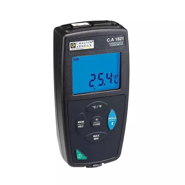 CHAUVIN ARNOUX Wired Digital Thermometer for Temperature measurement Use E J K N R S T Probe 1, P01654821