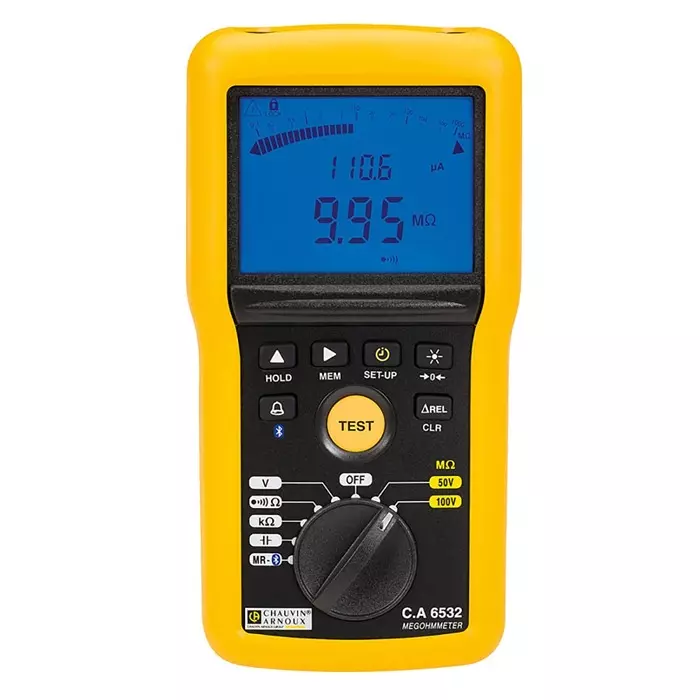 CHAUVIN ARNOUX Insulation Continuity Tester 50 V Min 100 V Max 20G Ω Max CAT IV - UKAS Calibration, P01140832