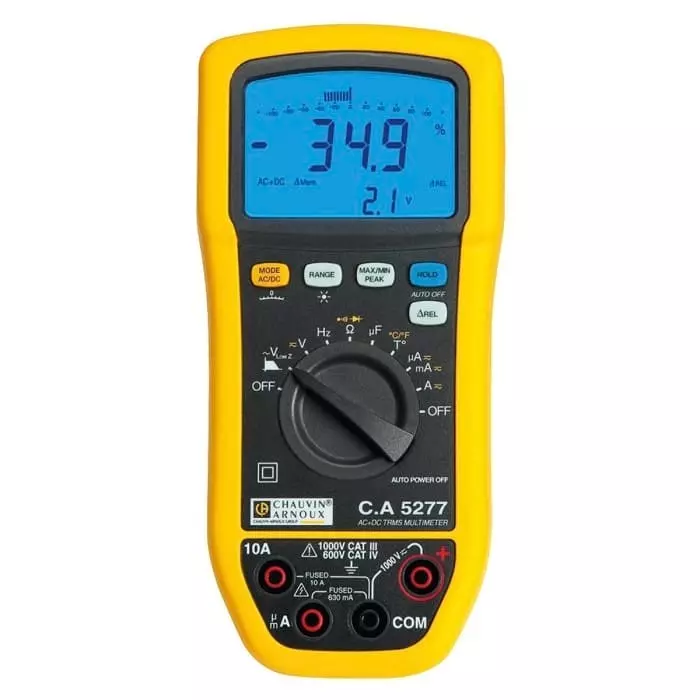 CHAUVIN ARNOUX Handheld Digital Multimeter True RMS 10 A AC 10 A DC 1000 V AC - UKAS Calibrated, P01196777