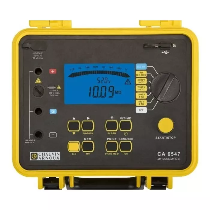 CHAUVIN ARNOUX Insulation Tester 40 V Min 5100 V Max, P01139712