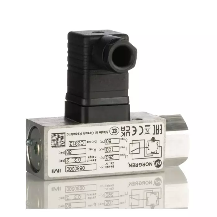 Norgren Pressure Switch IP65 2 Bar Normally Closed & Normally Open Contact, 0880200000000000