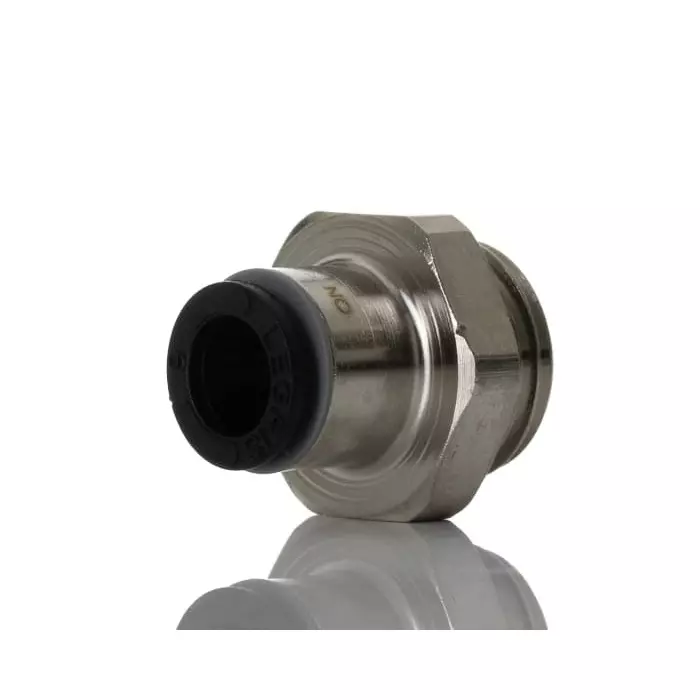 Legris LF3000 Series Straight Threaded Adaptor G 1/4 Male to Push In 6 mm Threaded-to-Tube Connection Style, 3101 06 13 (Pack of 5 Pcs)