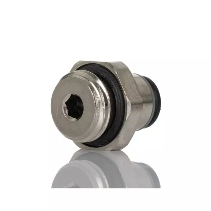 Legris LF3000 Series Straight Threaded Adaptor G 1/4 Male to Push In 6 mm Threaded-to-Tube Connection Style, 3101 06 13 (Pack of 5 Pcs)