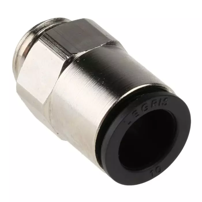 Legris LF3000 Series Straight Threaded Adaptor G 1/4 Male to Push In 10 mm Threaded-to-Tube Connection Style, 3101 10 13 (Pack of 2 Pcs)