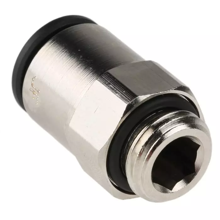 Legris LF3000 Series Straight Threaded Adaptor G 1/4 Male to Push In 10 mm Threaded-to-Tube Connection Style, 3101 10 13 (Pack of 2 Pcs)