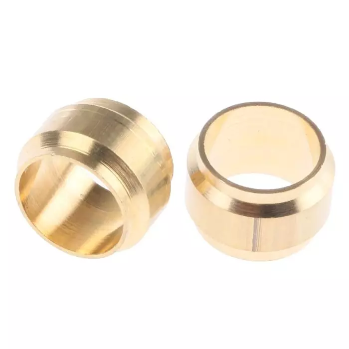 Legris Brass Pipe Fitting Straight Compression Compression Olive Female to Female 8 mm, 0124 08 00 (Pack of 10 Pcs)