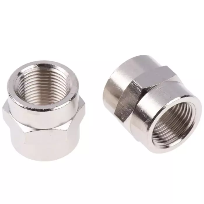 Legris LF3000 Series Straight Threaded Adaptor G 3/8 Female to G 3/8 Female Threaded Connection Style, 0902 00 17 (Pack of 5 Pcs)