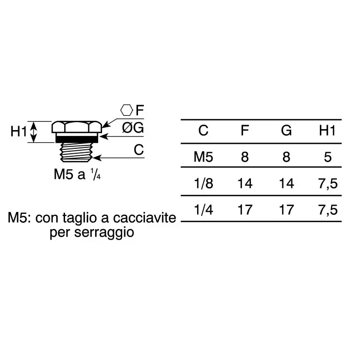 Legris Blanking Plug Brass G 1/4 Threaded Connection, 0220 13 00 (Pack of 10 Pcs)