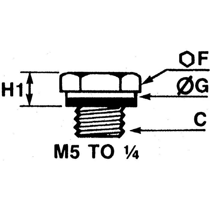Legris Blanking Plug Brass G 1/4 Threaded Connection, 0220 13 00 (Pack of 10 Pcs)