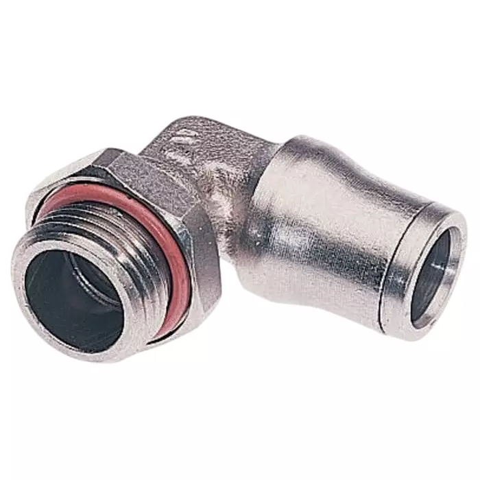 Legris LF3600 Series Elbow Threaded Adaptor G 3/8 Male to Push In 10 mm Threaded-to-Tube Connection Style, 3699 10 17 (Pack of 2 Pcs)