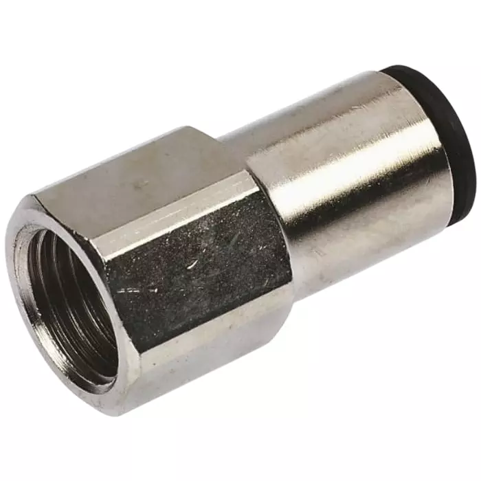 Legris LF3000 Series Straight Threaded Adaptor G 3/8 Female to Push In 12 mm Threaded-to-Tube Connection Style, 3114 12 17 (Pack of 2 Pcs)