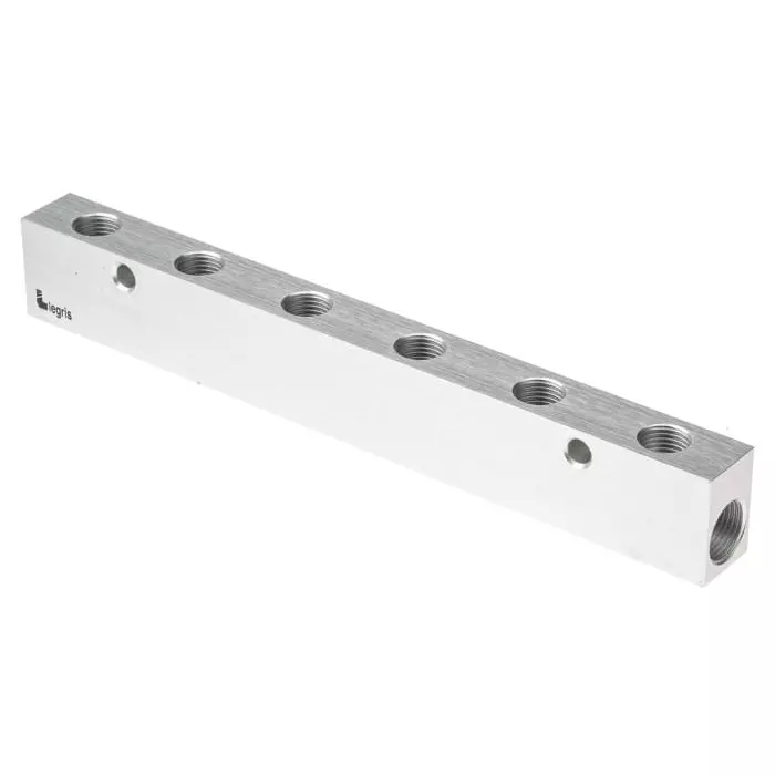 Legris 3311 Series 6 Outlet Manifold G 3/8 G 1/4, 3311 13 17 06