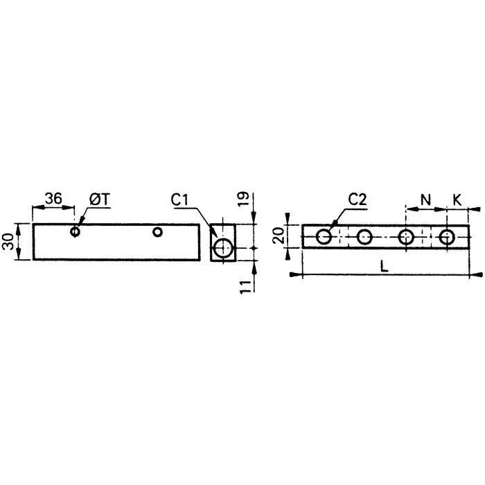 Legris 3311 Series 6 Outlet Manifold G 3/8 G 1/4, 3311 13 17 06