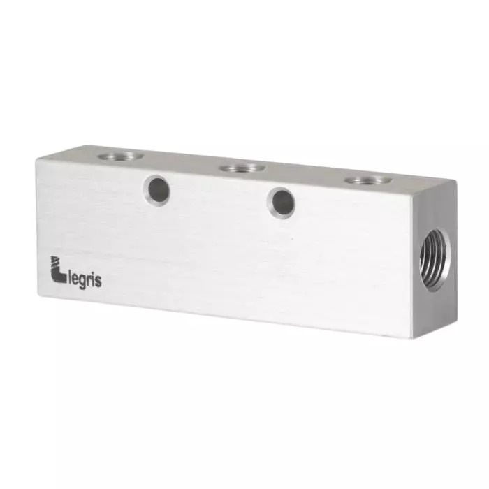Legris 3313 Series 6 Outlet Manifold G 1/4 G 1/8, 3313 10 13 03