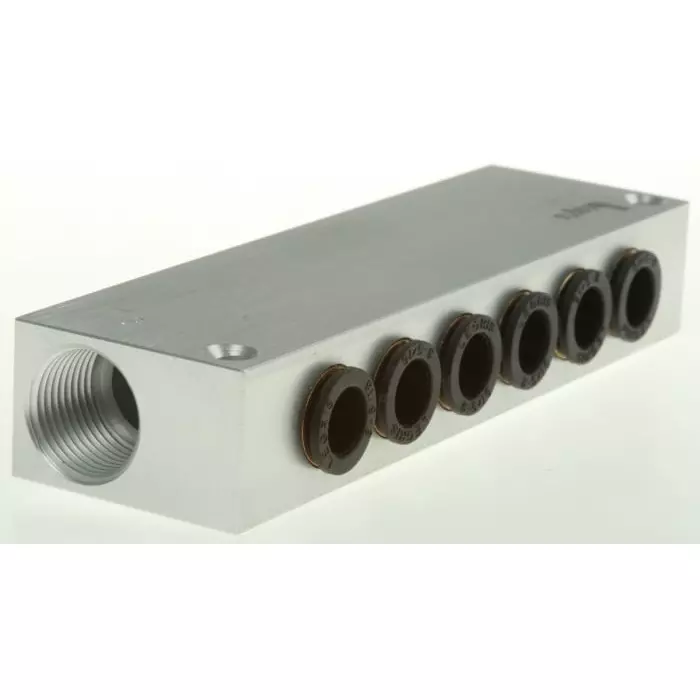 Legris 3310 Series Manifold Aluminium 6 Station G 3/8, 3310 08 17