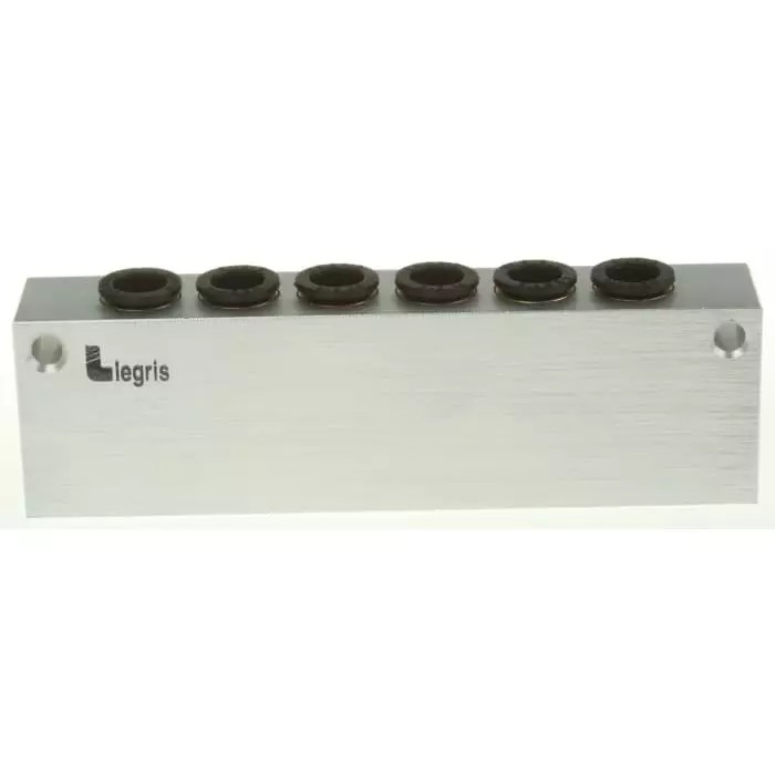 Legris 3310 Series Manifold Aluminium 6 Station G 3/8, 3310 08 17
