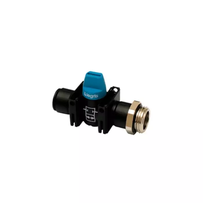 Legris Polymer Ball Valve Threaded BSPP 1/4 inch 8 mm, 7911 08 13 (Pack of 10 Pcs)