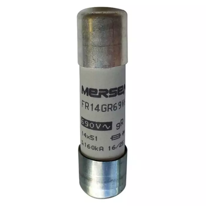 Mersen FF Cartridge Fuse 12 A 500 V DC, 690 V AC & 700 V AC 14x51 mm, D1017201 - FR14GR69V12 (Pack of 10 Pcs)
