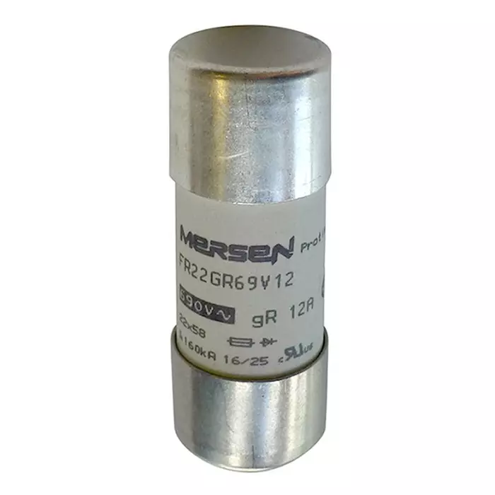 Mersen FF Cartridge Fuse 100 A 500 V DC, 690 V AC & 700 V AC 22x58 mm, F1018629 - FR22GR69V100T (Pack of 10 Pcs)